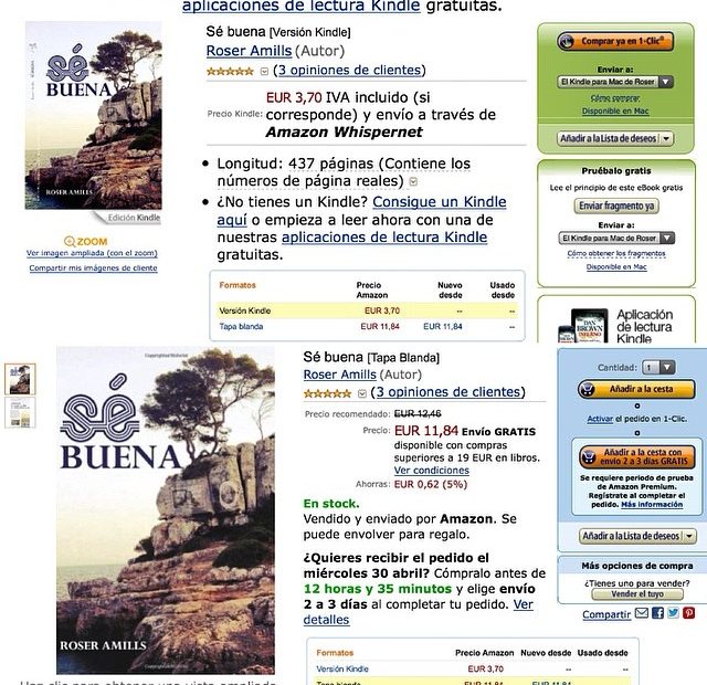 Novela de Roser Amills en Amazon