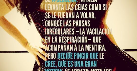 De #sébuena: "Vitalia levanta las cejas como si se le fueran a volar, conoce las pausas irregulares —la vacilación en la respiración..." - Roser Amills, escritora mallorquina