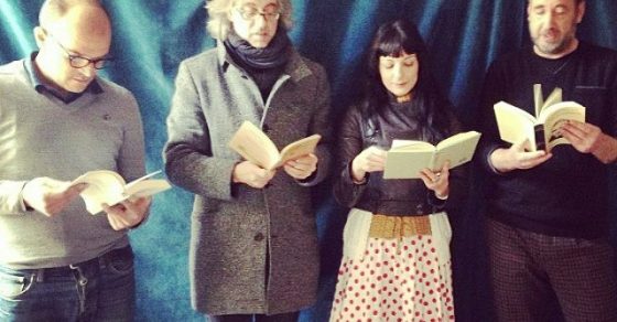 El plaer de la lectura roser amills, foto con Victor Amela y Emili Manzano