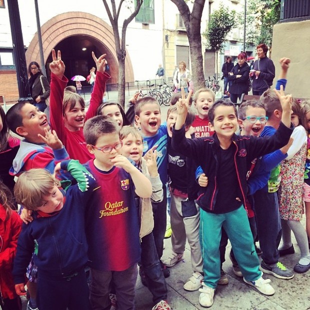fiesta de cumpleaños infantil plaça de la vila de gracia