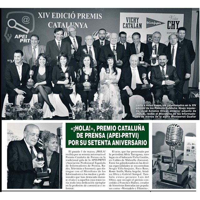 Microfono de plata Apei para Roser Amills, publicado en la revista Hola