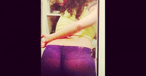 roser amills culo medias lilas belfie