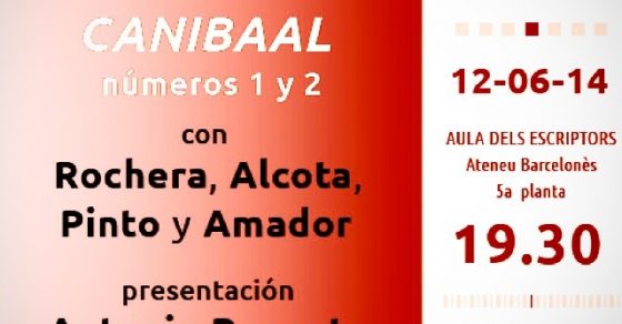 antonio beneyto y roser amills presentan canibaal en barcelona