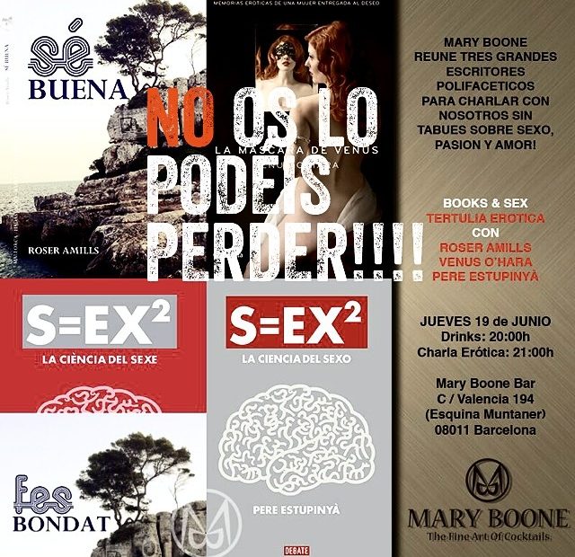 Cartel Presentacion De Libros Eroticos Roser Amills Pere Estupinya Venus Ohara en mary boone bar