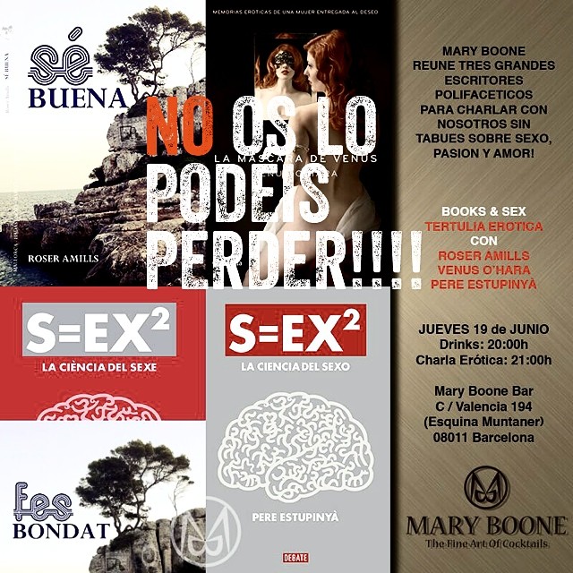 Cartel Presentacion De Libros Eroticos Roser Amills Pere Estupinya Venus Ohara en mary boone bar