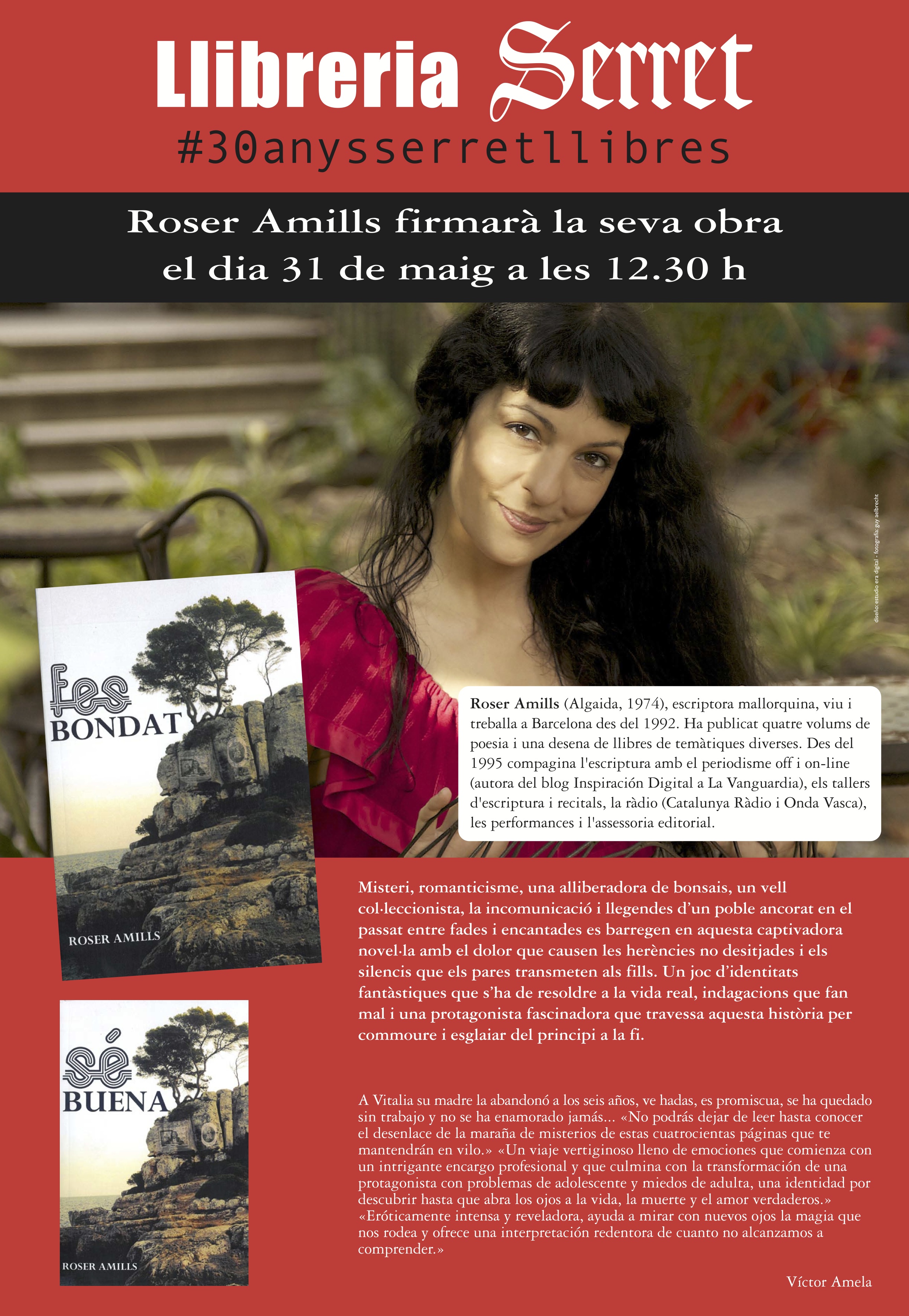 Cartel Roser Amills Presentacion Valderroures