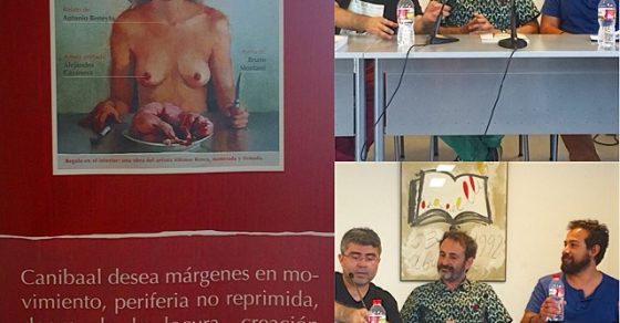 Equipo De La Revista Canibaal Durante La Presentacion En El Ateneu Barcelones