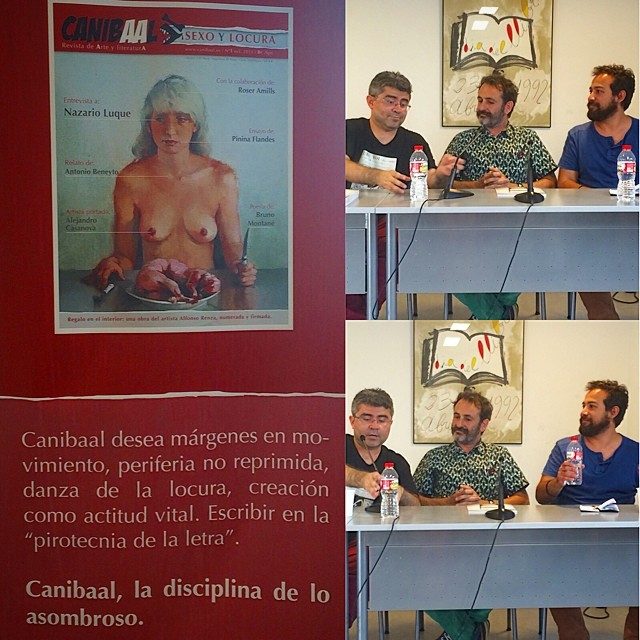 Equipo De La Revista Canibaal Durante La Presentacion En El Ateneu Barcelones