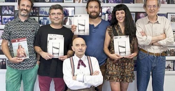 roser amills con el equipo de la revista canibaal en el ateneu barcelones presentacion