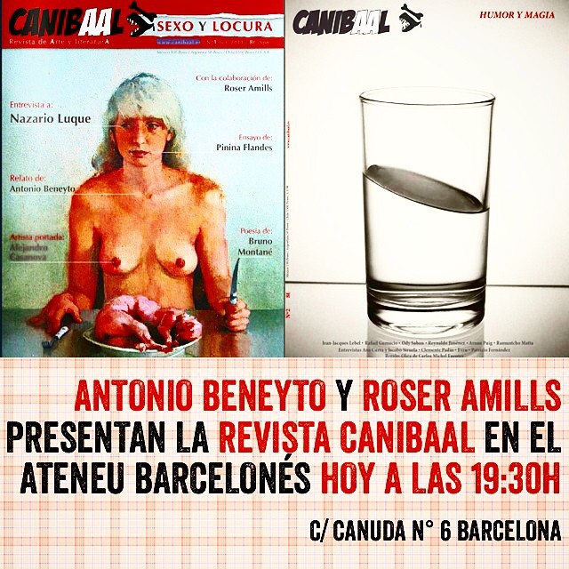 roser amills y antonio beneyto presentan la nueva revista literaria canibaal en barcelona