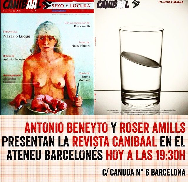 Roser Amills Y Antonio Beneyto Presentan La Revista Literaria Canibaal En Barcelona