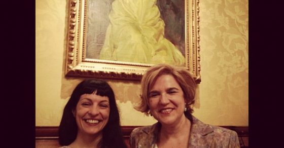 Roser Amills y pilar rahola en el circulo del liceo