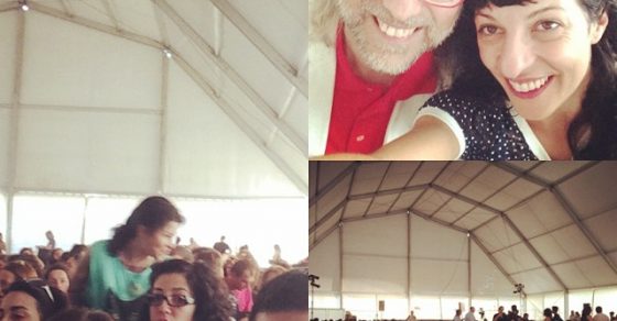 roser amills y victor amela en la charla de alejandro jodorowsky en barcelona 2014