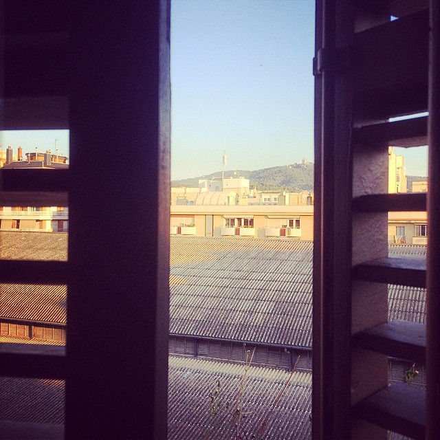 Ventana Del Balcon Carrer Puigmarti Tejado Mercado