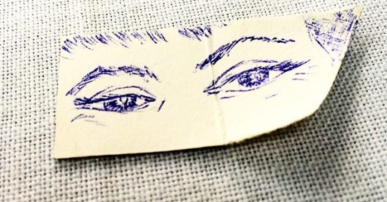 victor amela dibujo de los ojos de roser amills a boligrafo