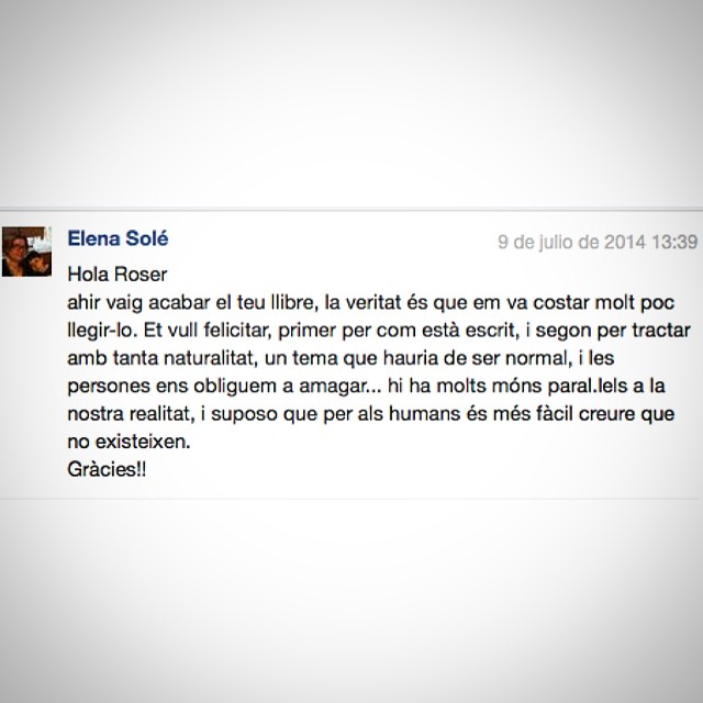 comentari d'elena sole llibre de roser amills