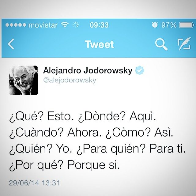 Consejo De Alejandro Jodorowsky Twitter