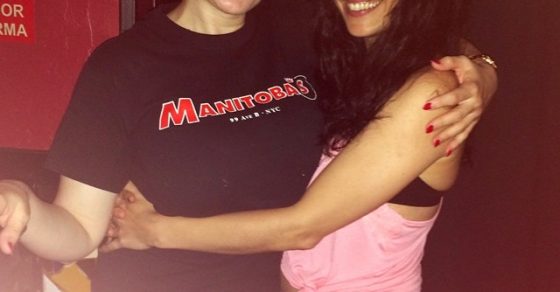 Roser Amills Con La Camarera Mas Simpatica De Discoteca Magic De Barcelona