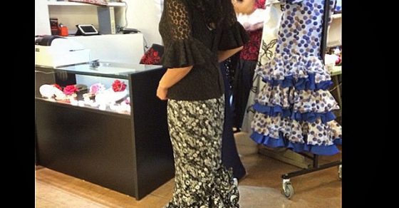 roser amills vestida de flamenca barcelona