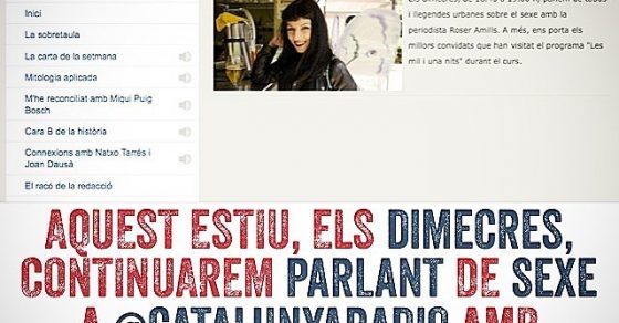 Dimecres tenim una cita a #8dies de @catalunyaradio i parlem de tatuatges eròtics!! No hi falteu!! A les 18:45h en directe :)) 1 Dimecres tenim una cita a #8dies de @catalunyaradio i parlem de tatuatges eròtics!! No hi falteu!! A les 18:45h en directe :)) - Roser Amills, escritora mallorquina