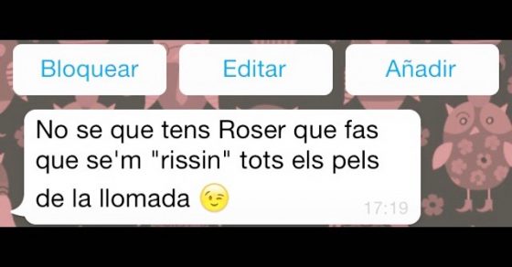 Poema Que Sem Rissin Pels De La Llomada Mensaje Para Roser Amills