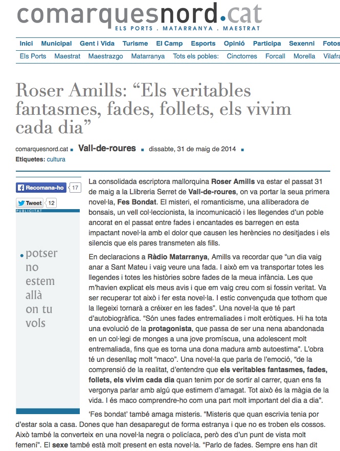 roser amills a comarques nord