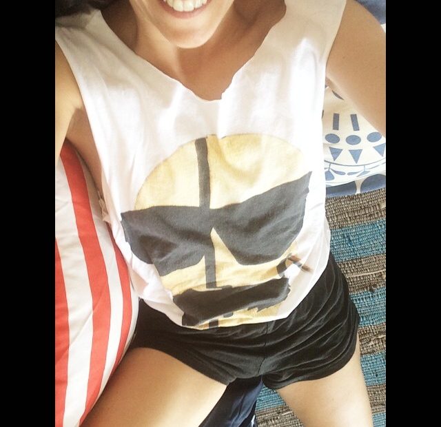 selfie roser amills camiseta diseño tranquilito you know y calzoncillos