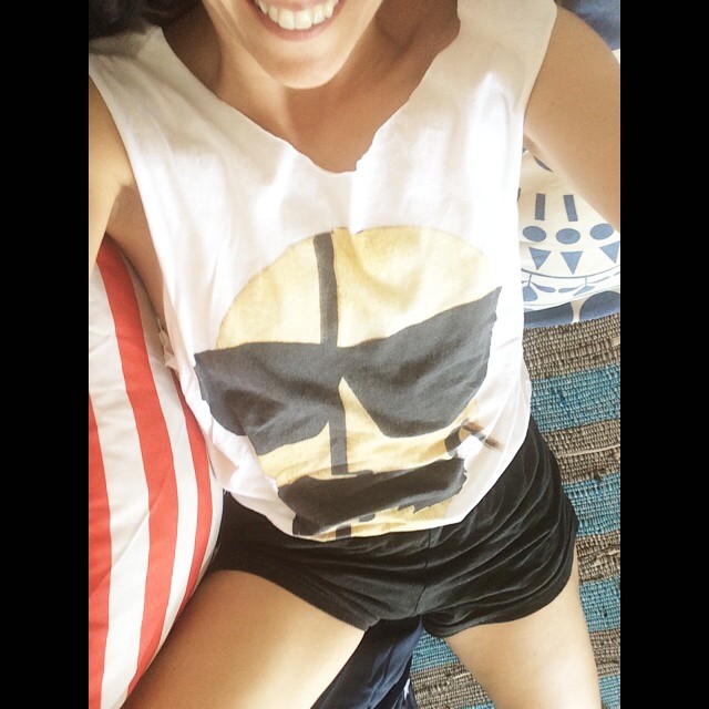 selfie roser amills camiseta diseño tranquilito you know y calzoncillos