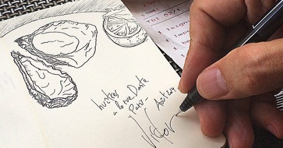 Victor Amela Dibuja Ostras En Paris Para Roser Amills