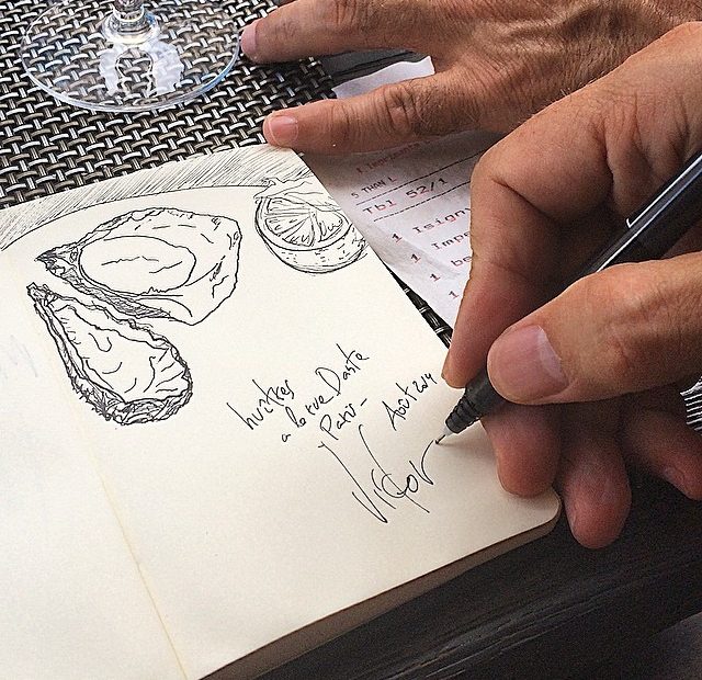 Victor Amela Dibuja Ostras En Paris Para Roser Amills