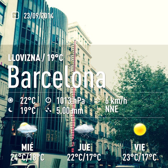 Hoy lluvia y mañana más ;)) #instaweatherpro #weather #wx #barcelona #españa #day #autumn #morning #es