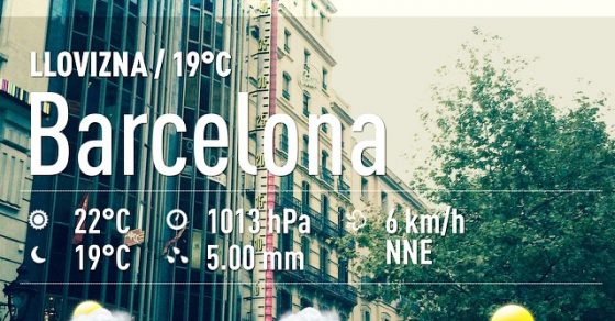 Cartel Barcelona Temperatura