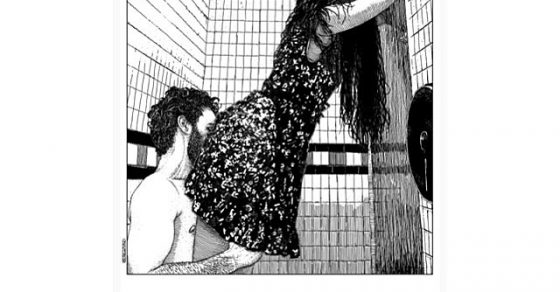 Ilustracion Dibujo De La Artista Apollonia Saintclair De Roser Amills En Un Lavabo