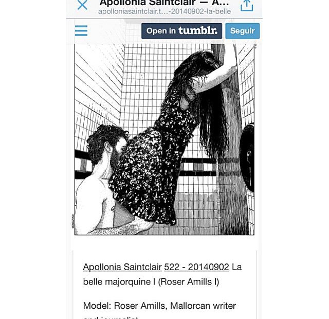 Ilustracion Dibujo De La Artista Apollonia Saintclair De Roser Amills En Un Lavabo