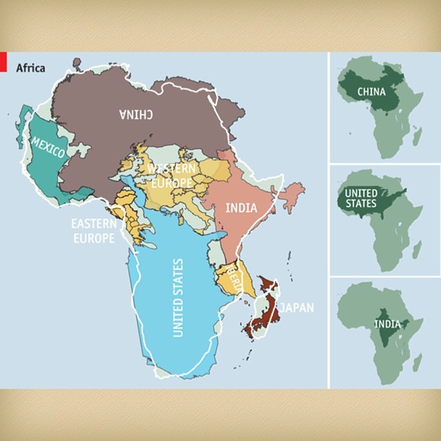 mapa proporcional africa