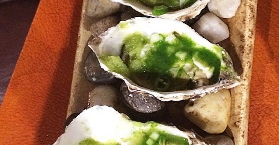 Ostras Con Chile Verde Del Oaxaca Restaurante Barcelona