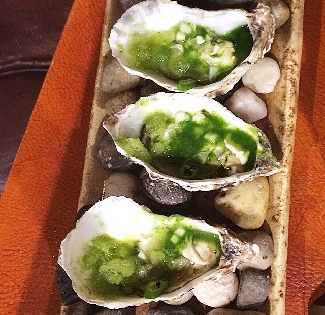Ostras Con Chile Verde Del Oaxaca Restaurante Barcelona