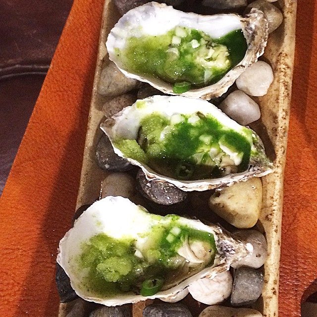 Ostras Con Chile Verde Del Oaxaca Restaurante Barcelona
