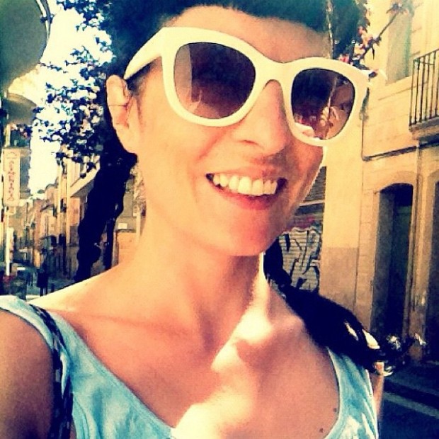 roser amills gafas de sol blancas trenzas