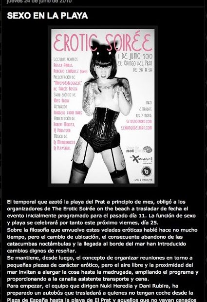Cartel De La Erotic Soiree De Roser Amills