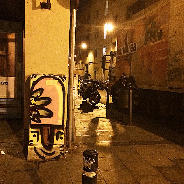 Grafitti De Konair Carrer Puigmarti Barri De Gracia Barcelona
