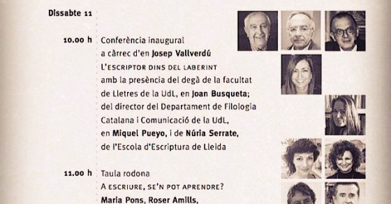 Roser Amills participa en les conferencies de l'ofici d'escriure a la seu vella de lleida