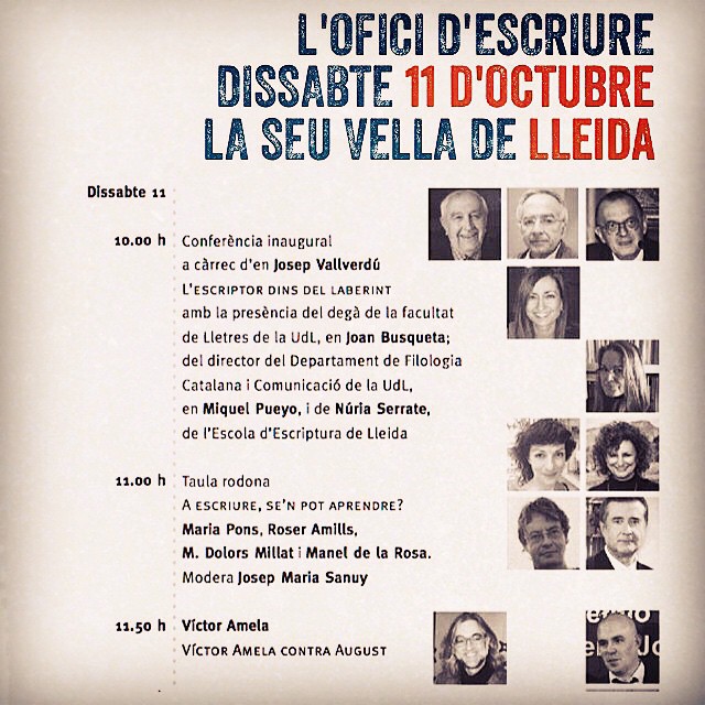 Roser Amills participa en les conferencies de l'ofici d'escriure a la seu vella de lleida