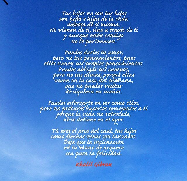 Texto De Khalil Gibran Sobre Los Hijos
