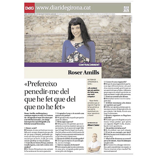 Entrevista a Roser Amills Diari de Girona