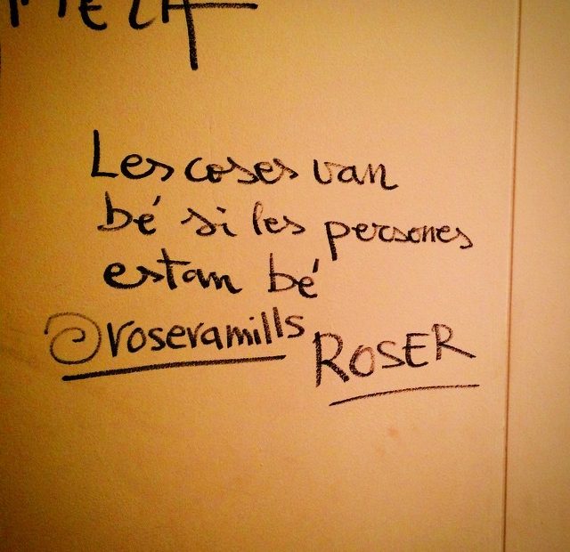 Roser Amills grafitti Les coses van be