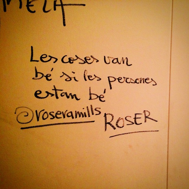 Roser Amills grafitti Les coses van bé