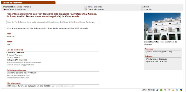 Presentacio Cadaques Roser Amills Y Victor Amela