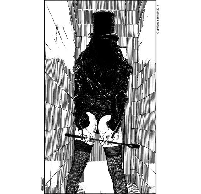 Roser Amills dibujada por la ilustradora Apollonia Saintclair