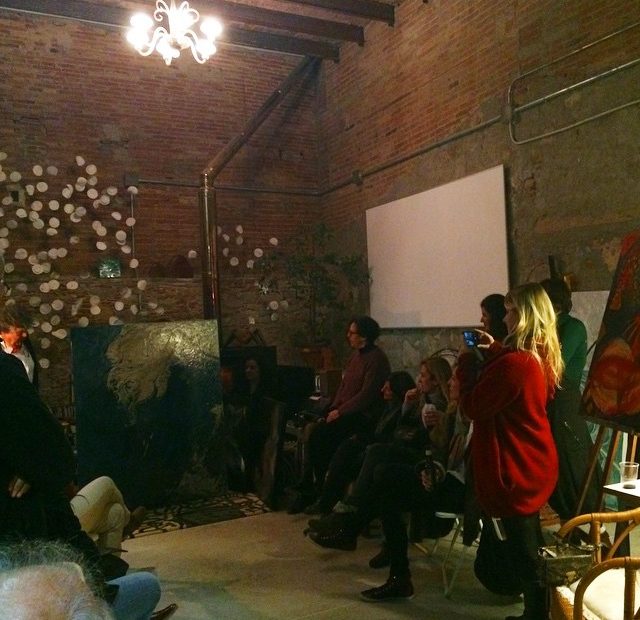 xefo guasch en su estudio de pintor